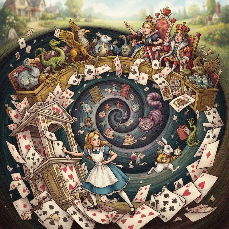 Generative illustration for Alice's Adventures in Wonderland