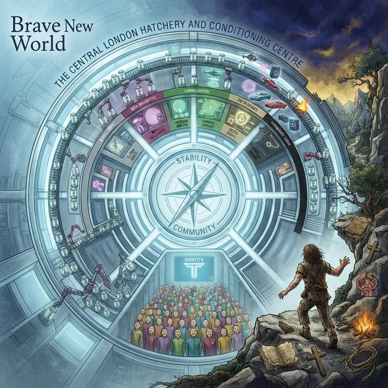 Generative illustration for Brave New World