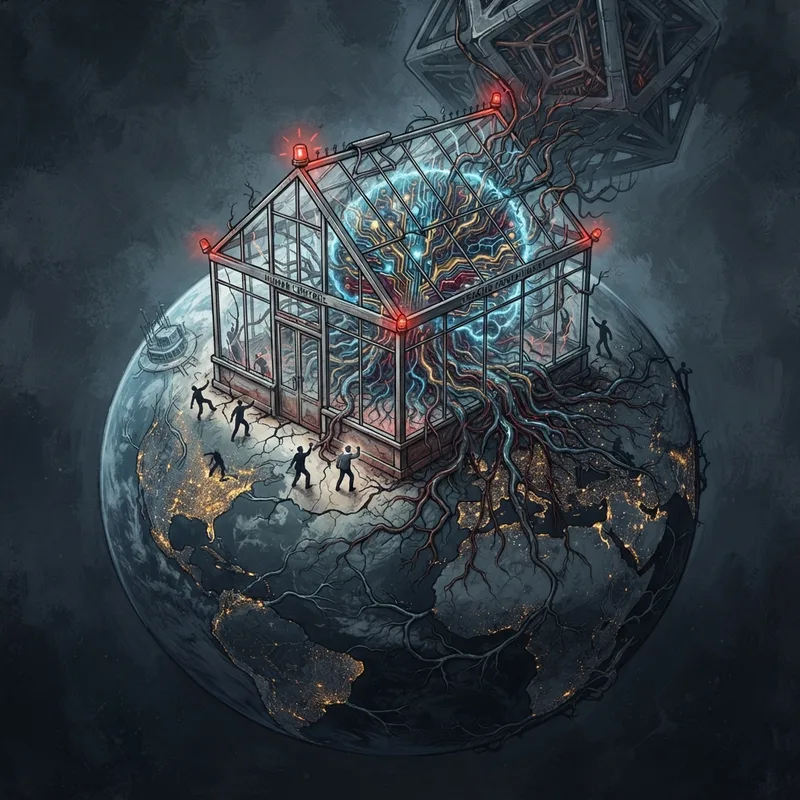 Generative illustration for If Anyone Builds It, Everyone Dies