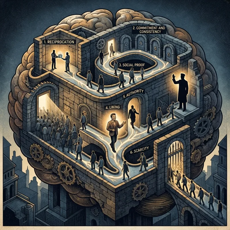 Generative illustration for Influence: The Psychology of Persuasion