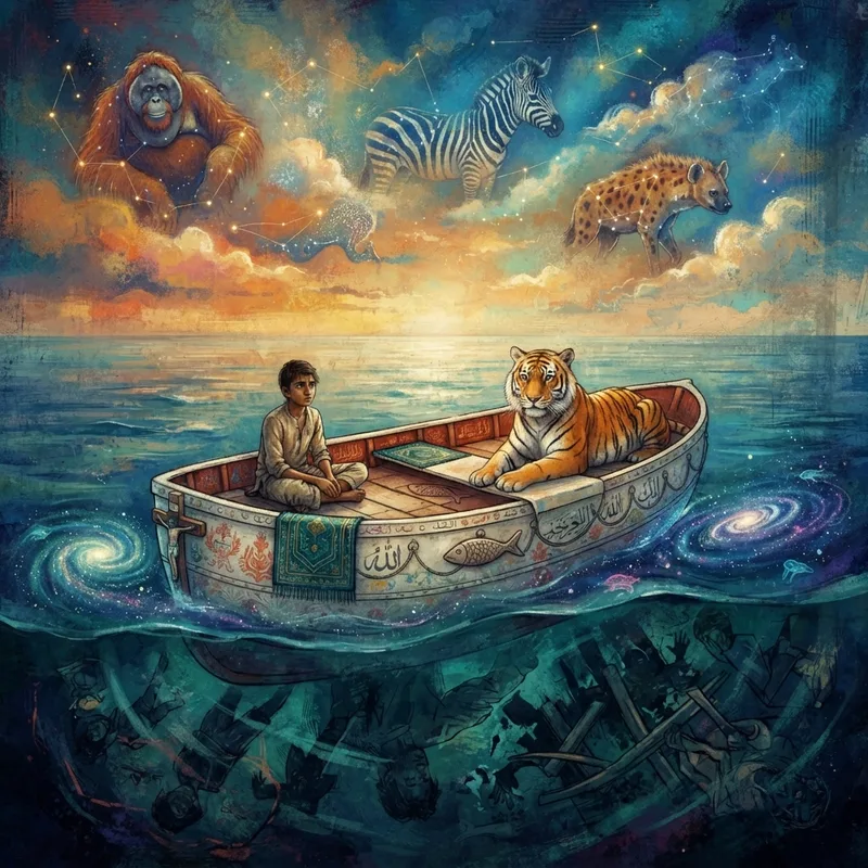 Generative illustration for Life of Pi