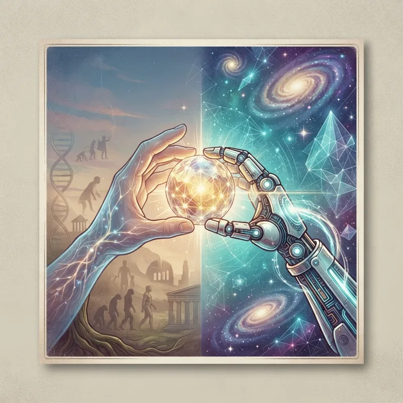 Generative illustration for Mind children : the future of robot and human intelligence