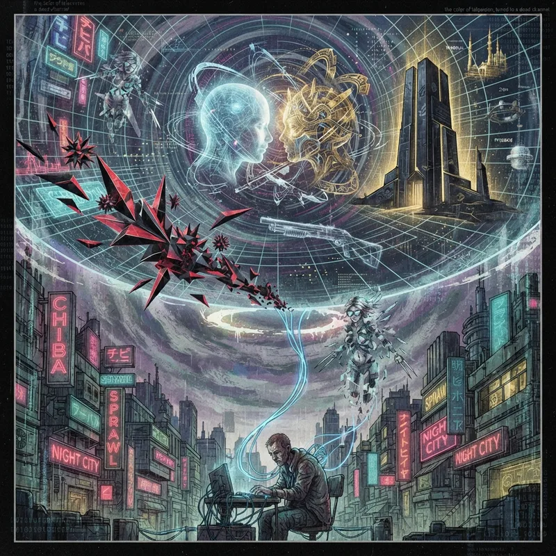Generative illustration for Neuromancer