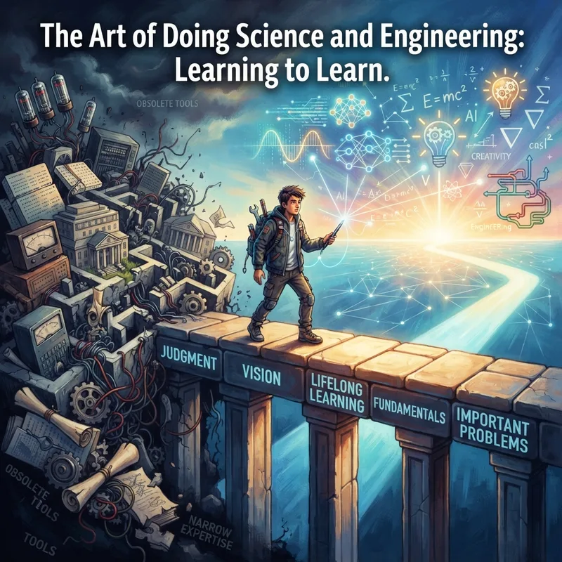 Generative illustration for The Art of Doing Science and Engineering: Learning to Learn