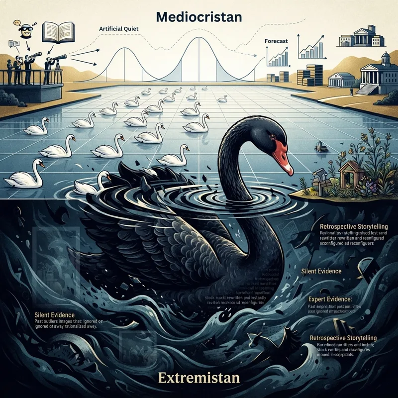 Generative illustration for The Black Swan