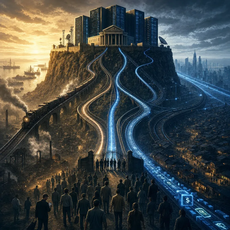 Generative illustration for The Commanding Heights