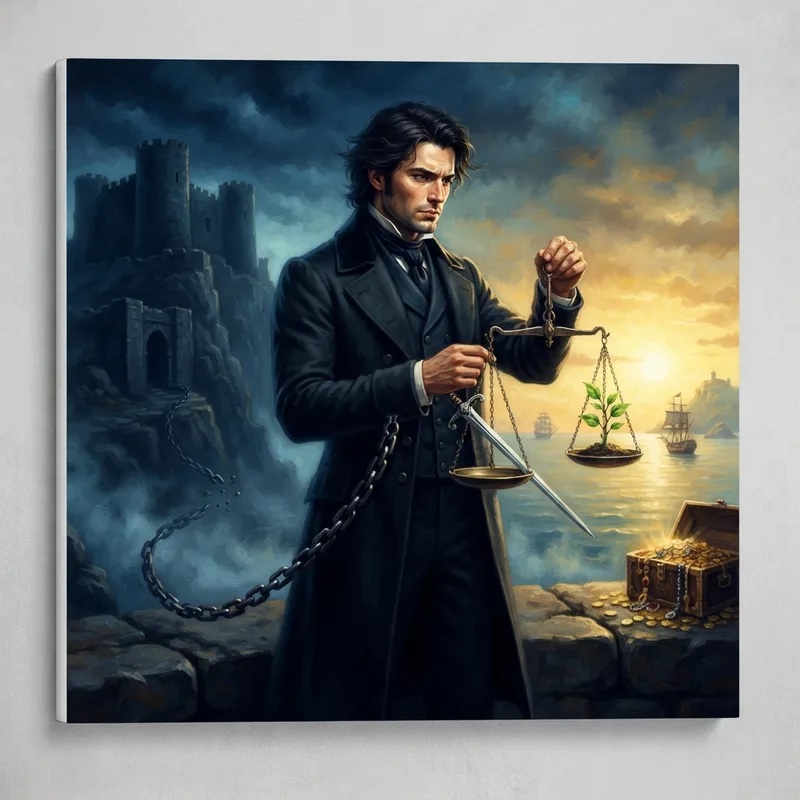 Generative illustration for The Count of Monte Cristo