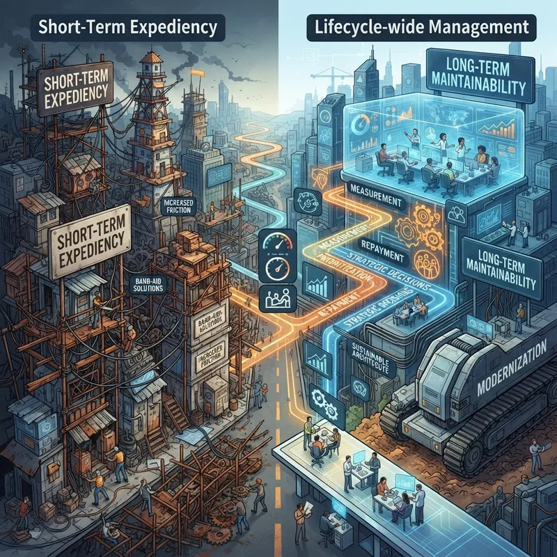 Generative illustration for The Future of Managing Technical Debt