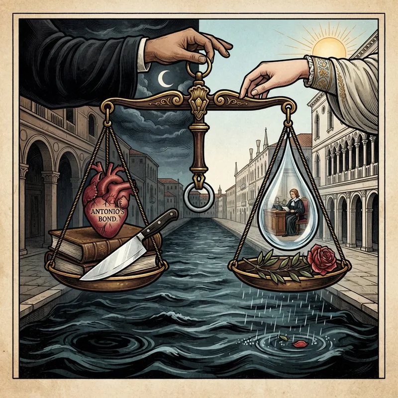Generative illustration for The Merchant of Venice