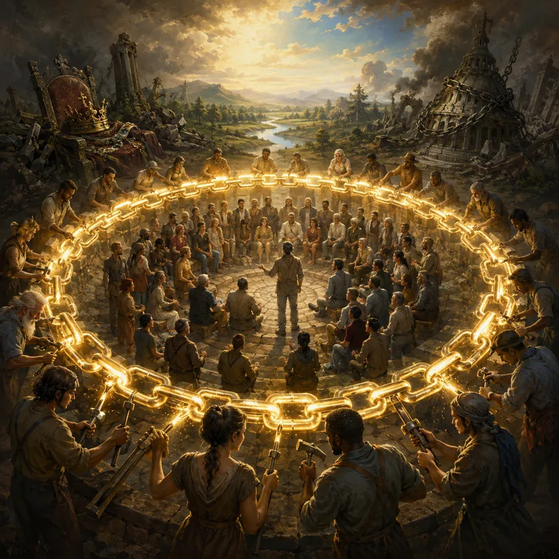 Generative illustration for The Social Contract (Jean-Jacques Rousseau)